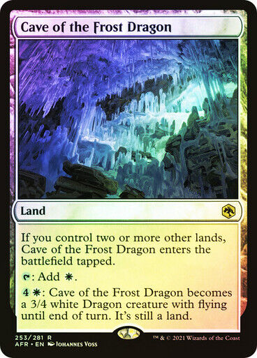 FOIL Cave of the Frost Dragon ~ Adventures in Forgotten Realms [ NM ] [ MTG ] - London Magic Traders Limited