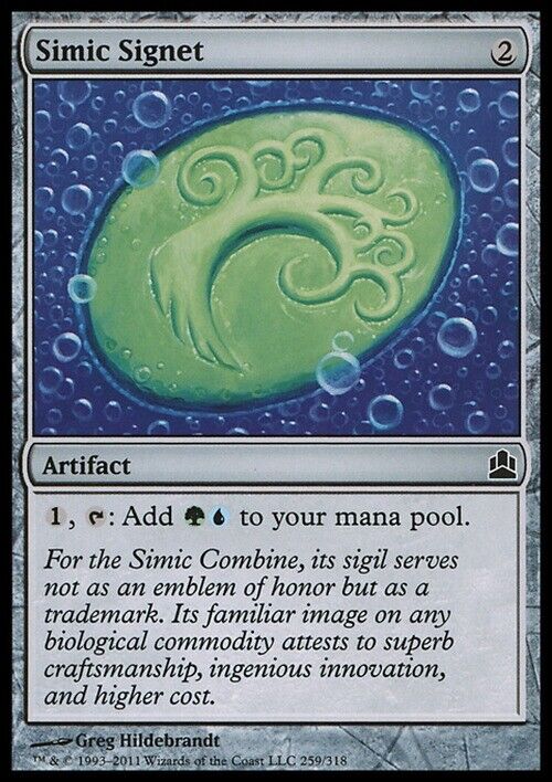 Simic Signet ~ Commander 2011 [ Excellent ] [ Magic MTG ] - London Magic Traders Limited