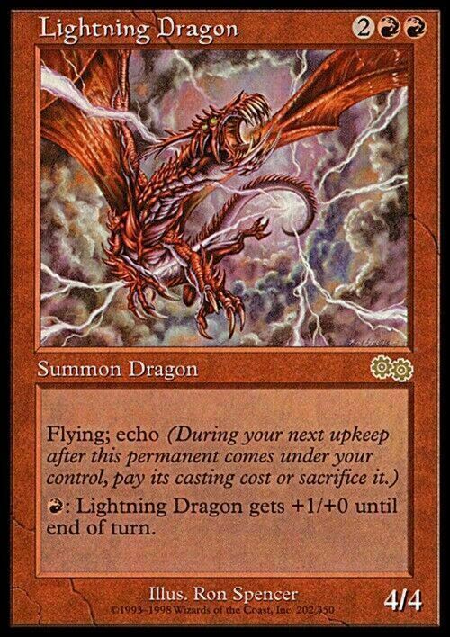 Lightning Dragon ~ Urza's Saga [ GOOD CONDITION ] [ Magic MTG ] - London Magic Traders Limited