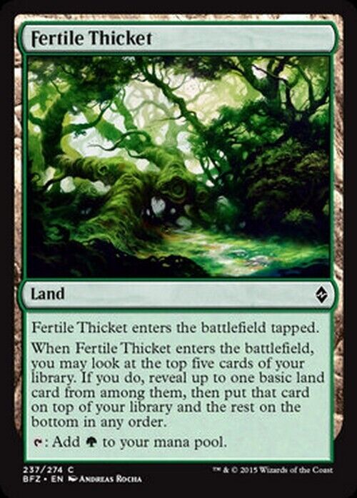 Fertile Thicket ~ Battle for Zendikar [ Excellent ] [ Magic MTG ] - London Magic Traders Limited