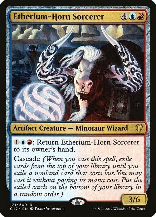 Etherium-Horn Sorcerer ~ Commander 2017 [ Excellent ] [ Magic MTG ] - London Magic Traders Limited