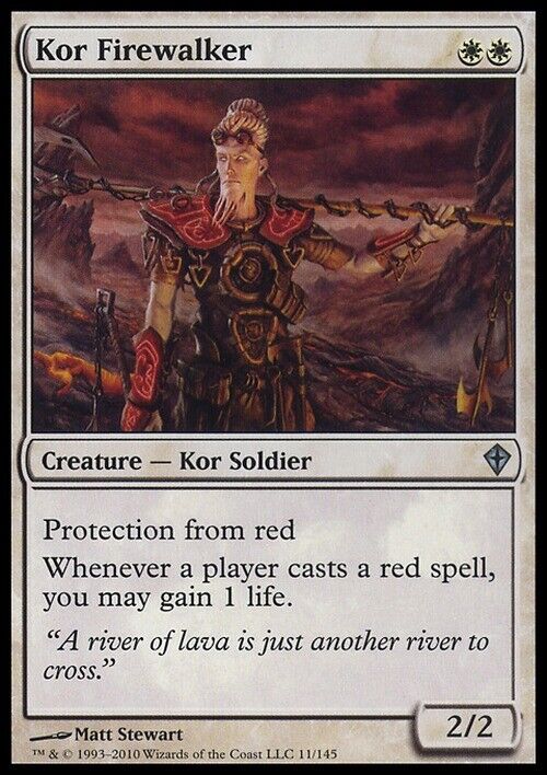 Kor Firewalker ~ Worldwake [ MODERATELY PLAYED ] [ Magic MTG ] - London Magic Traders Limited