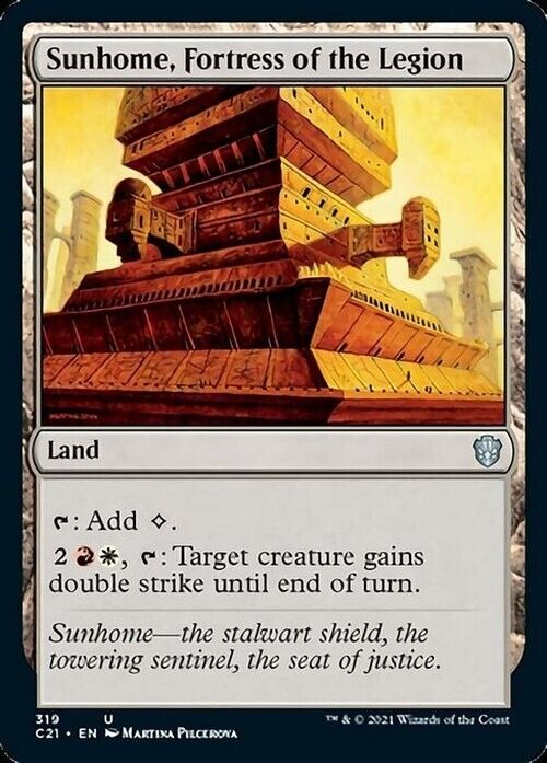 Sunhome, Fortress of the Legion ~ Commander: Strixhaven [ NM ] [ Magic MTG ] - London Magic Traders Limited