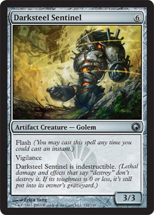 Darksteel Sentinel ~ Scars of Mirrodin [ Excellent ] [ Magic MTG ] - London Magic Traders Limited