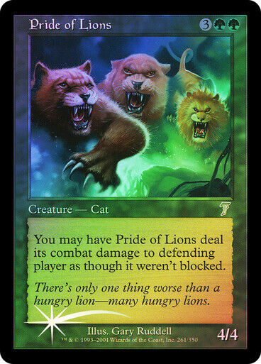 FOIL Pride of Lions ~ Seventh Edition [ Excellent+ ] [ Magic MTG ] - London Magic Traders Limited