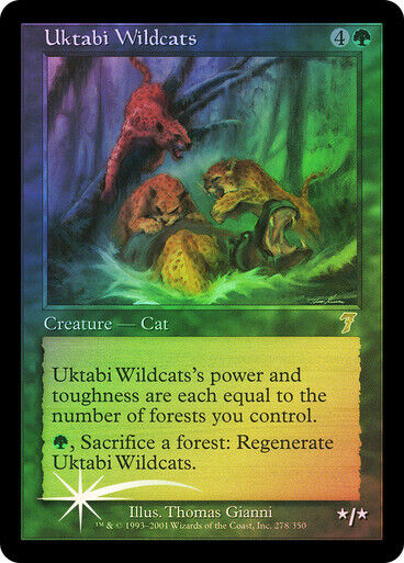 FOIL Uktabi Wildcats ~ Seventh Edition [ Excellent+ ] [ Magic MTG ] - London Magic Traders Limited