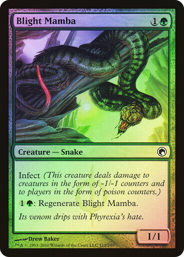 FOIL Blight Mamba ~ Scars of Mirrodin [ Excellent ] [ Magic MTG ] - London Magic Traders Limited