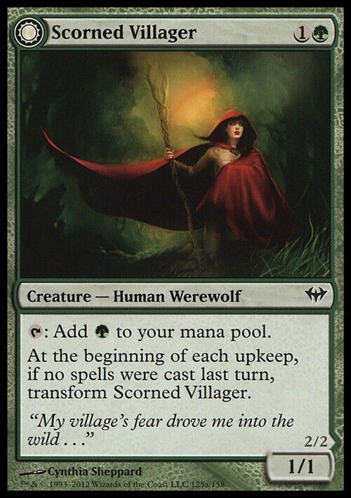 Scorned Villager / Moonscarred Werewolf ~ Dark Ascension [ EX ] [ Magic MTG ]