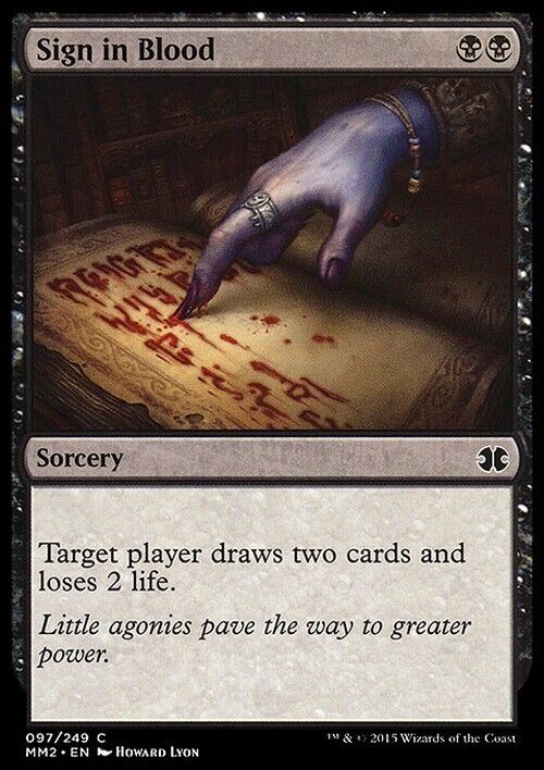 Sign in Blood ~ Modern Masters 2015 [ Excellent ] [ Magic MTG ]
