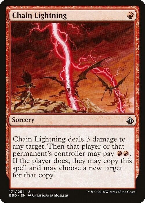 Chain Lightning ~ Battlebond [ Excellent ] [ Magic MTG ] - London Magic Traders Limited