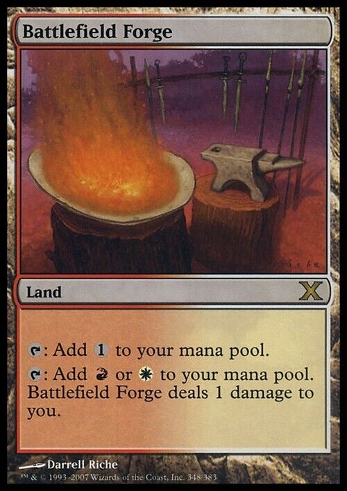 Battlefield Forge ~ Tenth Edition [ Excellent ] [ Magic MTG ] - London Magic Traders Limited