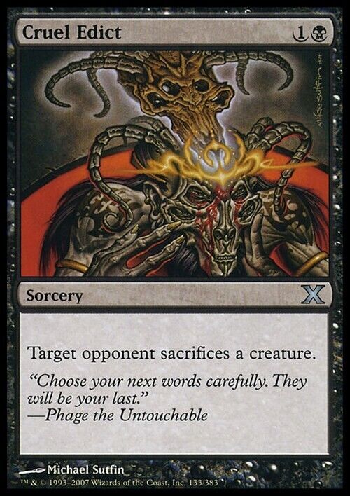 Cruel Edict ~ Tenth Edition [ Excellent ] [ Magic MTG ] - London Magic Traders Limited