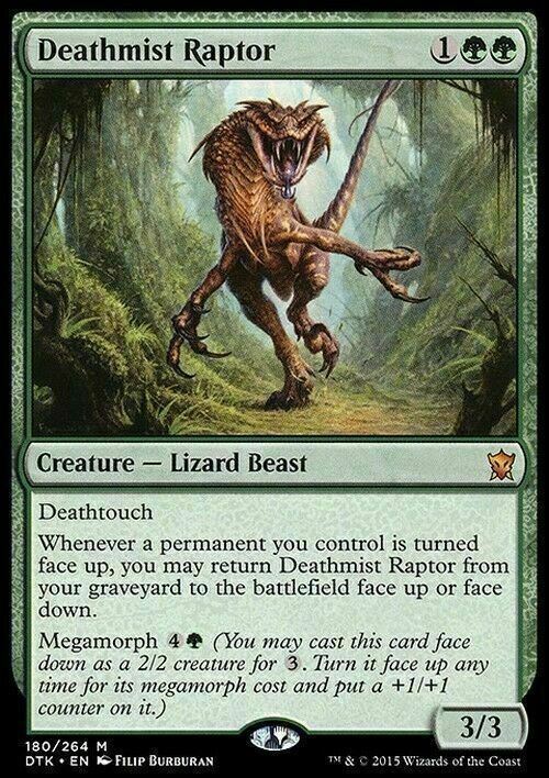 Deathmist Raptor ~ Dragons of Tarkir [ Excellent ] [ Magic MTG ] - London Magic Traders Limited