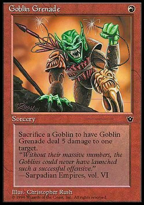 Goblin Grenade (Version 3) ~ Fallen Empires [ Excellent ] [ Magic MTG ]