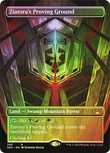 FOIL BORDERLESS Ziatora's Proving Ground ~ Streets of New Capenna [ NM ] [ MTG ]