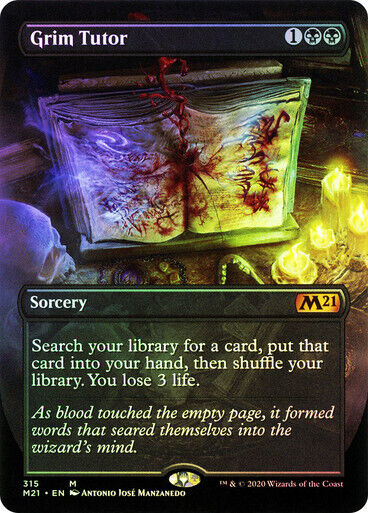 FOIL BORDERLESS Grim Tutor ~ Core 2021 [ NearMint ] [ Magic MTG ] - London Magic Traders Limited