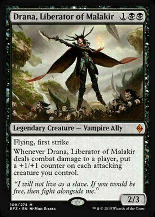 Drana, Liberator of Malakir ~ Battle for Zendikar [ EX ] [ Magic MTG ] - London Magic Traders Limited