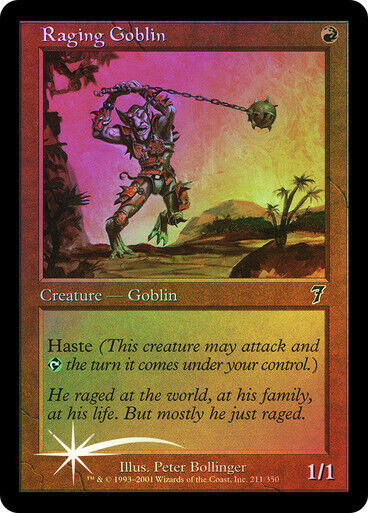 FOIL Raging Goblin ~ Seventh Edition [ MODERATELY PLAYED ] [ Magic MTG ] - London Magic Traders Limited