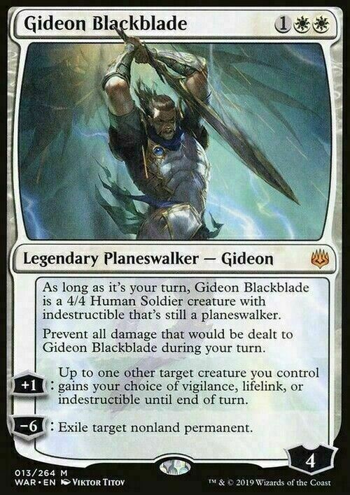 Gideon Blackblade ~ War of the Spark [ Excellent ] [ Magic MTG ] - London Magic Traders Limited