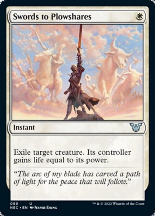 Swords to Plowshares ~ Commander: Kamigawa: Neon Dynasty [ NM ] [ Magic MTG ] - London Magic Traders Limited