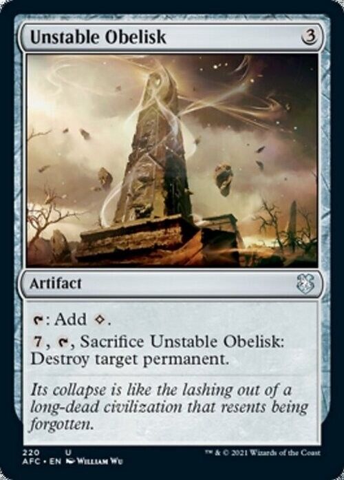 Unstable Obelisk ~ Commander: Adventures in the Forgotten Realms [ NM ] [ MTG ] - London Magic Traders Limited
