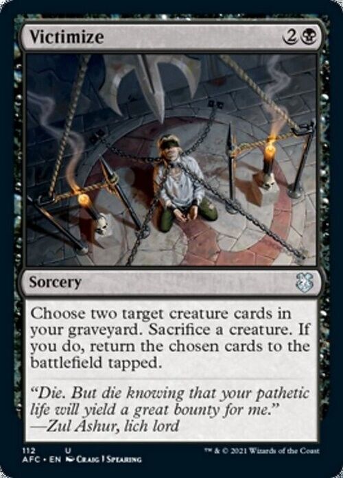 Victimize ~ Commander: Adventures in the Forgotten Realms [ NM ] [ MTG ]