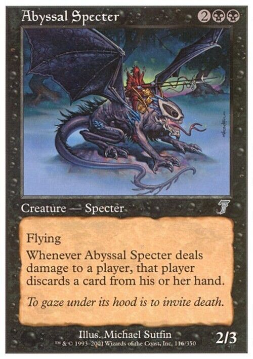 Abyssal Specter ~ Seventh Edition [ Excellent ] [ Magic MTG ] - London Magic Traders Limited
