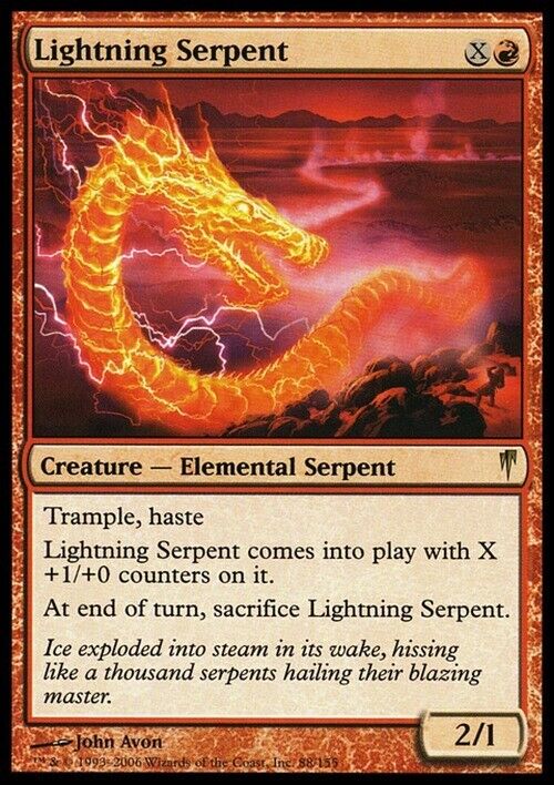 Lightning Serpent ~ Coldsnap [ Excellent ] [ Magic MTG ] - London Magic Traders Limited