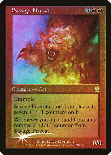 FOIL Savage Firecat ~ Odyssey [ Excellent ] [ Magic MTG ] - London Magic Traders Limited