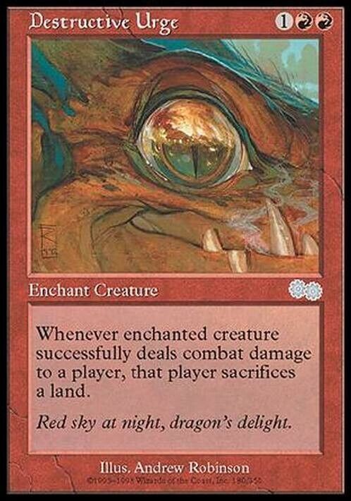 Destructive Urge ~ Urza's Saga [ Excellent ] [ Magic MTG ] - London Magic Traders Limited