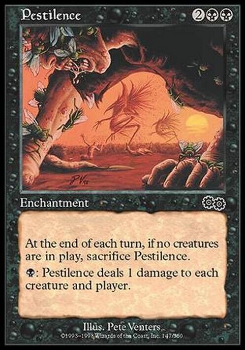 Pestilence ~ Urza's Saga [ Excellent ] [ Magic MTG ] - London Magic Traders Limited