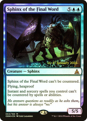 FOIL Sphinx of the Final Word ~ Prerelease Oath of the Gatewatch [ EX ] [ MTG ] - London Magic Traders Limited