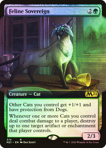 FOIL BORDERLESS Feline Sovereign ~ Core 2021 [ NearMint ] [ Magic MTG ] - London Magic Traders Limited