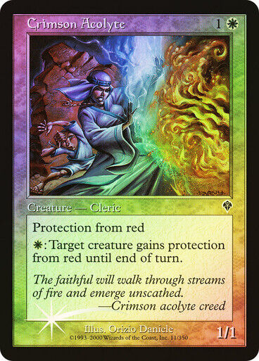 FOIL Crimson Acolyte ~ Invasion [ NearMint ] [ Magic MTG ] - London Magic Traders Limited