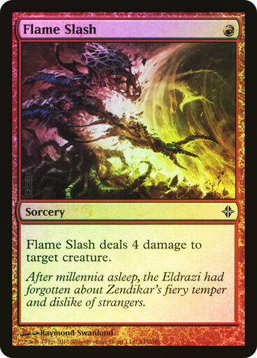 FOIL Flame Slash ~ Rise of the Eldrazi [ Excellent ] [ Magic MTG ] - London Magic Traders Limited