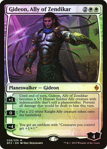 FOIL Gideon, Ally of Zendikar ~ Battle for Zendikar [ NM ] [ Magic MTG ] - London Magic Traders Limited