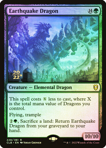 FOIL Earthquake Dragon ~ Prerelease Commander Legends 2: Baldur's Gate [ NM ] - London Magic Traders Limited