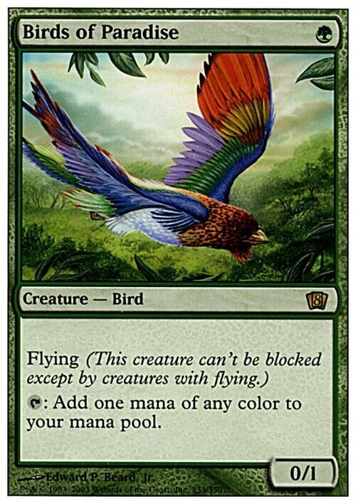 Birds of Paradise ~ Eighth Edition [ MODERATELY PLAYED ] [ Magic MTG ] - London Magic Traders Limited